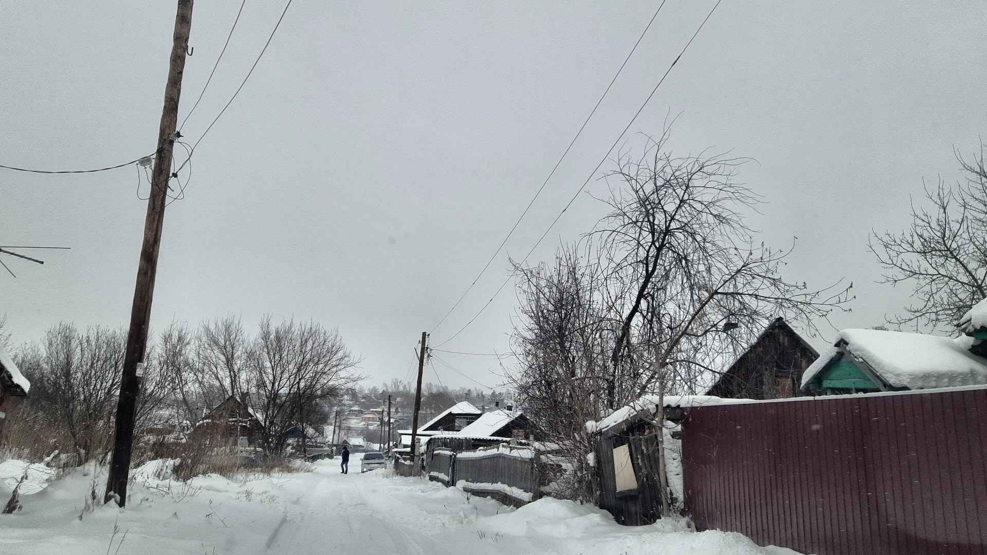 Кривая улица поселка Боровой Кемерово